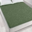 Prześcieradło frotte bez gumki 150x205 Tulipan zielone 2732 żakardowe Prześcieradło frotte bez gumki 150x205 Tulipan zielone 2732 żakardowe