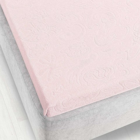 Prześcieradło frotte bez gumki 175x220 Tulipan różowe jasne 4044 żakardowe Prześcieradło frotte bez gumki 175x220 Tulipan różowe jasne 4044 żakardowe