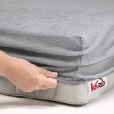 Prześcieradło frotte z gumką 80x180 szare 060 grube 200g/m2 KARO Prześcieradło frotte z gumką 80x180 szare 060 grube 200g/m2 KARO