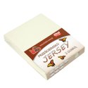 Prześcieradło jersey z gumką 80x180 ekri 002 grube 150g/m2 KARO Prześcieradło jersey z gumką 80x180 ekri 002 grube 150g/m2 KARO