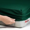 Prześcieradło jersey z gumką 80x180 zielone butelkowe 074 grube 150g/m2 KARO Prześcieradło jersey z gumką 80x180 zielone butelkowe 074 grube 150g/m2 KARO