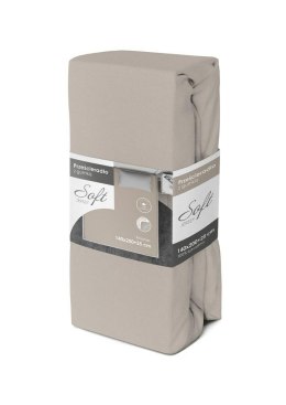 Prześcieradło jersey z gumką soft 140x200 szare na materac 25 cm