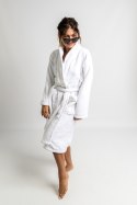 Szlafrok frotte unisex Lama Soft XL biały 450 gsm ze 100% bawełny uszlachetnionej wełną lamy Nefretete Szlafrok frotte unisex Lama Soft XL biały 450 gsm ze 100% bawełny uszlachetnionej wełną lamy Nefretete