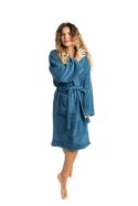 Szlafrok frotte unisex Lama Soft XL granatowy 450 gsm ze 100% bawełny uszlachetnionej wełną lamy Nefretete Szlafrok frotte unisex Lama Soft XL granatowy 450 gsm ze 100% bawełny uszlachetnionej wełną lamy Nefretete
