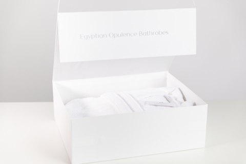 Szlafrok frotte unisex Opulence L biały 450 gsm ze 100% bawełny egipskiej Nefretete Szlafrok frotte unisex Opulence L biały 450 gsm ze 100% bawełny egipskiej Nefretete