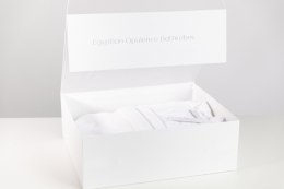 Szlafrok frotte unisex Opulence XL biały 450 gsm ze 100% bawełny egipskiej Nefretete