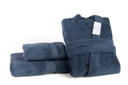 Szlafrok frotte unisex Opulence XXL granatowy 450 gsm ze 100% bawełny egipskiej Nefretete