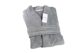 Szlafrok frotte unisex Opulence L srebrny 450 gsm ze 100% bawełny egipskiej Nefretete