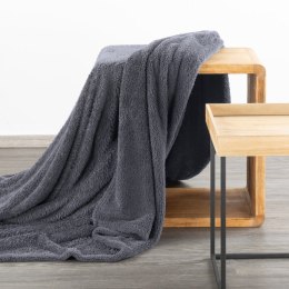 Koc narzuta na fotel typu flano 70x160 stalowy z mikrofibry miękki Lori D91