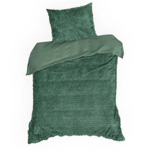 Pościel 220x200 Tiffany zielona o strukturze futra D91 Pościel 220x200 Tiffany zielona o strukturze futra D91