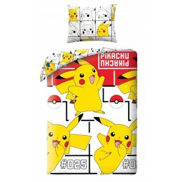 Pościel bawełniana 140x200 Pokemony żółta poszewka 70x90 Kids 12 Halantex
