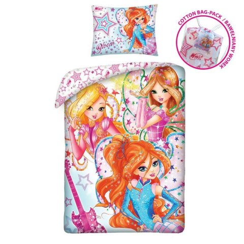 Pościel bawełniana 140x200 Winx czarodziejki poszewka 70x90 Kids 12 Halantex