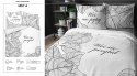 Pościel bawełniana 160x200 Weż nie pytaj weż mnie przytul biała czarna 4857 A Holland Home 73