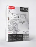 Pościel bawełniana 160x200 Weż nie pytaj weż mnie przytul biała czarna 4857 A Holland Home 73