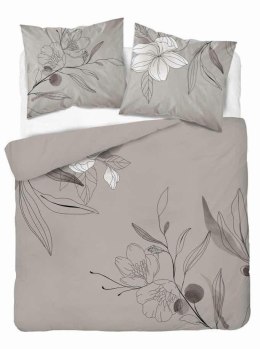 Pościel bawełniana 160x200 beżowa kwiaty 4872 A Holland Home 73