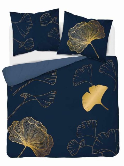 Pościel bawełniana 160x200 granatowa złota liście miłorzębu 4863 A Holland Home 73 Pościel bawełniana 160x200 granatowa złota liście miłorzębu 4863 A Holland Home 73