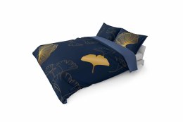 Pościel bawełniana 160x200 granatowa złota liście miłorzębu 4863 A Holland Home 73