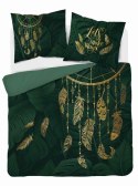 Pościel bawełniana 160x200 zielona złota łapacz snów pióra 4862 A Holland Home 73 Pościel bawełniana 160x200 zielona złota łapacz snów pióra 4862 A Holland Home 73