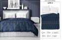 Pościel satynowa 220x200 granatowa biała geometria 4203 A Home Satin 64