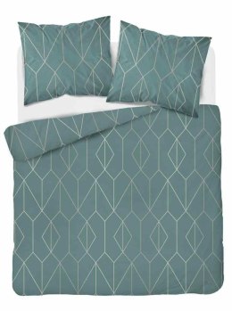 Pościel satynowa 220x200 miętowa geometria 4602 A Home Satin 64