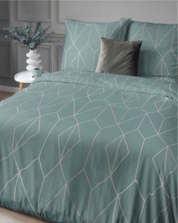 Pościel satynowa 220x200 miętowa geometria 4602 A Home Satin 64