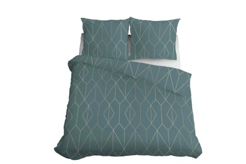 Pościel satynowa 220x200 miętowa geometria 4602 A Home Satin 64 Pościel satynowa 220x200 miętowa geometria 4602 A Home Satin 64