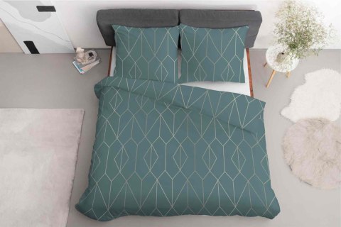 Pościel satynowa 220x200 miętowa geometria 4602 A Home Satin 64 Pościel satynowa 220x200 miętowa geometria 4602 A Home Satin 64