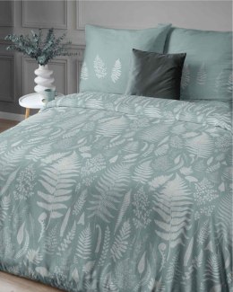 Pościel satynowa 220x200 miętowa liście 4603 A Home Satin 64