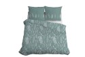 Pościel satynowa 220x200 miętowa liście 4603 A Home Satin 64 Pościel satynowa 220x200 miętowa liście 4603 A Home Satin 64