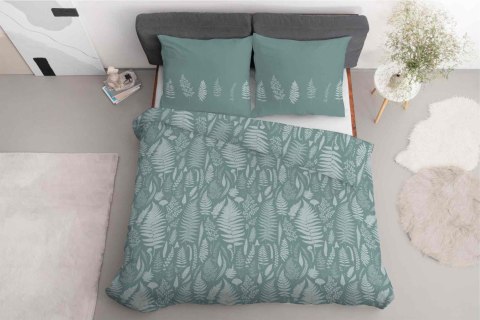Pościel satynowa 220x200 miętowa liście 4603 A Home Satin 64 Pościel satynowa 220x200 miętowa liście 4603 A Home Satin 64
