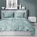 Pościel satynowa 220x200 miętowa liście 4603 A Home Satin 64 Pościel satynowa 220x200 miętowa liście 4603 A Home Satin 64