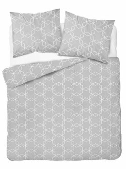 Pościel satynowa 220x200 szara geometria 4604 A Home Satin 64