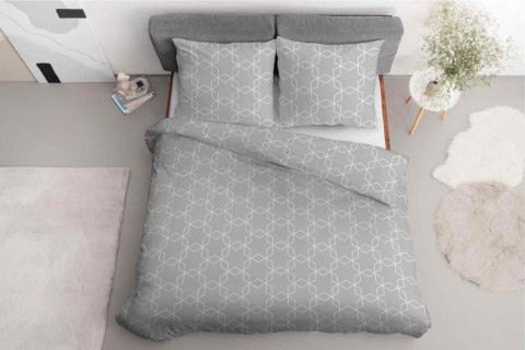 Pościel satynowa 220x200 szara geometria 4604 A Home Satin 64 Pościel satynowa 220x200 szara geometria 4604 A Home Satin 64