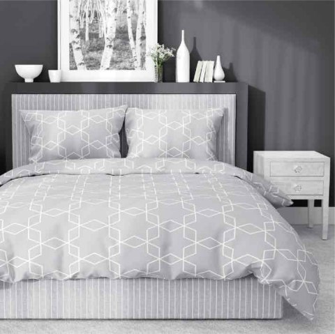 Pościel satynowa 220x200 szara geometria 4604 A Home Satin 64 Pościel satynowa 220x200 szara geometria 4604 A Home Satin 64