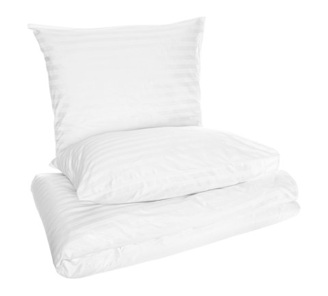 Poszwa hotelowa 140x200 Adamaszkowa biała w paski 1 cm na zamek I24 Poszwa hotelowa 140x200 Adamaszkowa biała w paski 1 cm na zamek I24