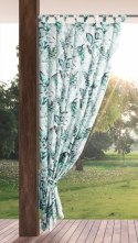 Zasłona gotowa 155x220 Garden 2 biała zielona liście do ogrodu wodoodporna mocowana na szelki/rzep Eurofirany Zasłona gotowa 155x220 Garden 2 biała zielona liście do ogrodu wodoodporna mocowana na szelki/rzep Eurofirany