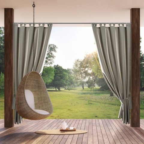 Zasłona gotowa 155x260 Garden beżowa do ogrodu wodoodporna mocowana na szelki/rzep Eurofirany Zasłona gotowa 155x260 Garden beżowa do ogrodu wodoodporna mocowana na szelki/rzep Eurofirany