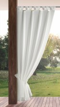 Zasłona gotowa 155x260 Garden biała do ogrodu wodoodporna mocowana na szelki/rzep Eurofirany