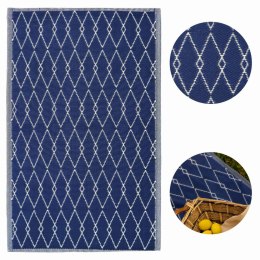 Dywan zewnętrzny 120x170 Inez na balkon taras granatowy geometria