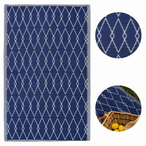 Dywan zewnętrzny 120x170 Inez na balkon taras granatowy geometria Dywan zewnętrzny 120x170 Inez na balkon taras granatowy geometria