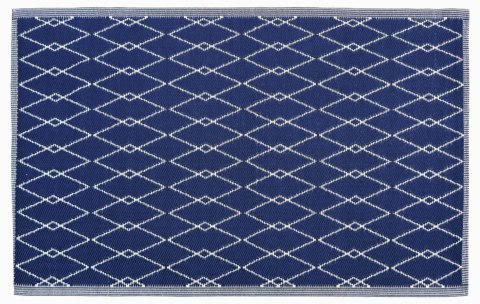 Dywan zewnętrzny 120x170 Inez na balkon taras granatowy geometria Dywan zewnętrzny 120x170 Inez na balkon taras granatowy geometria