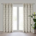 Firana gotowa Suzi 140x250 beżowa z haftem na przelotkach Eurofirany Firana gotowa Suzi 140x250 beżowa z haftem na przelotkach Eurofirany