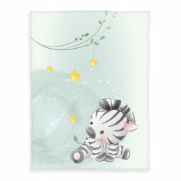 Koc dziecięcy 75x100 Zebra miętowy mikrofibry H24
