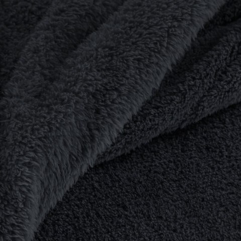 Koc narzuta z mikrofibry typu flano 170x210 czarny miękki Lori D91 Koc narzuta z mikrofibry typu flano 170x210 czarny miękki Lori D91