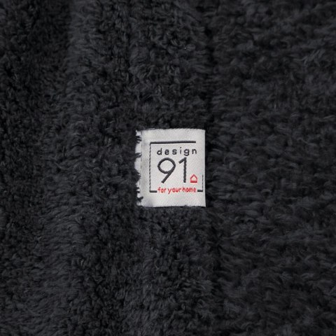 Koc narzuta z mikrofibry typu flano 170x210 czarny miękki Lori D91 Koc narzuta z mikrofibry typu flano 170x210 czarny miękki Lori D91