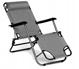 Leżak ogrodowy 153x60x80 ISWING COMFORT grafitowy Domarex