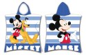 Poncho dla dzieci 50x115 Mickey stripe ręcznik z kapturem dziecięcy Poncho dla dzieci 50x115 Mickey stripe ręcznik z kapturem dziecięcy