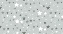Pościel bawełniana 100x135 366K gwiazdki szara Kids 24 z poszewką 40x60