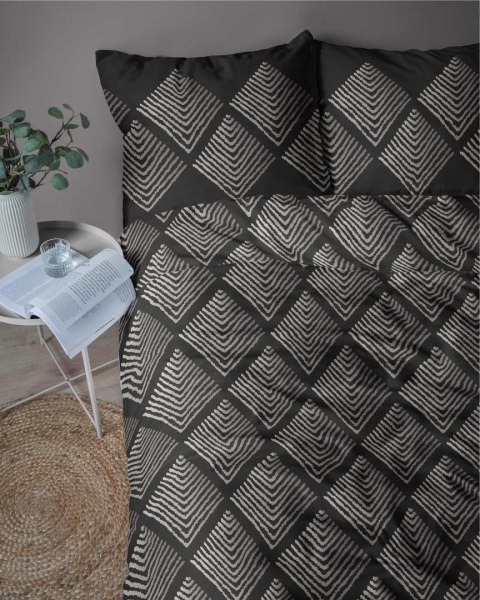 Pościel bawełniana 220x200 czarna geometria 4845 A Bawełna 74 Pościel bawełniana 220x200 czarna geometria 4845 A Bawełna 74