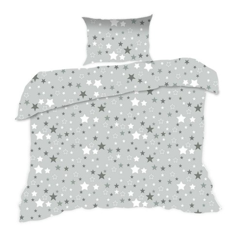 Pościel bawełniana 90x120 366K gwiazdki szara Kids 24 z poszewką 40x60 Pościel bawełniana 90x120 366K gwiazdki szara Kids 24 z poszewką 40x60